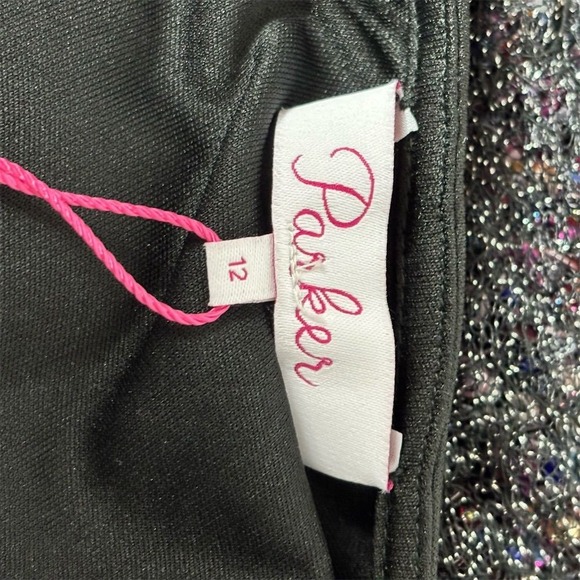 Parker Women's Sequin Dress Size 12 Multicolor Long Sleeve Party Short - Picture 8 of 11